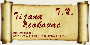 Tijana Miokovac vizit kartica
